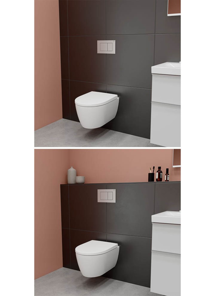 Installation i vägg eller i pre-wall