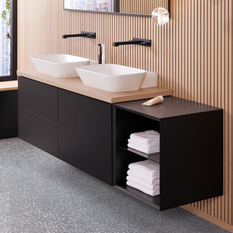 Geberit ONE badrumsmöbler i svart Geberit ONE badrumsmöbler i svart