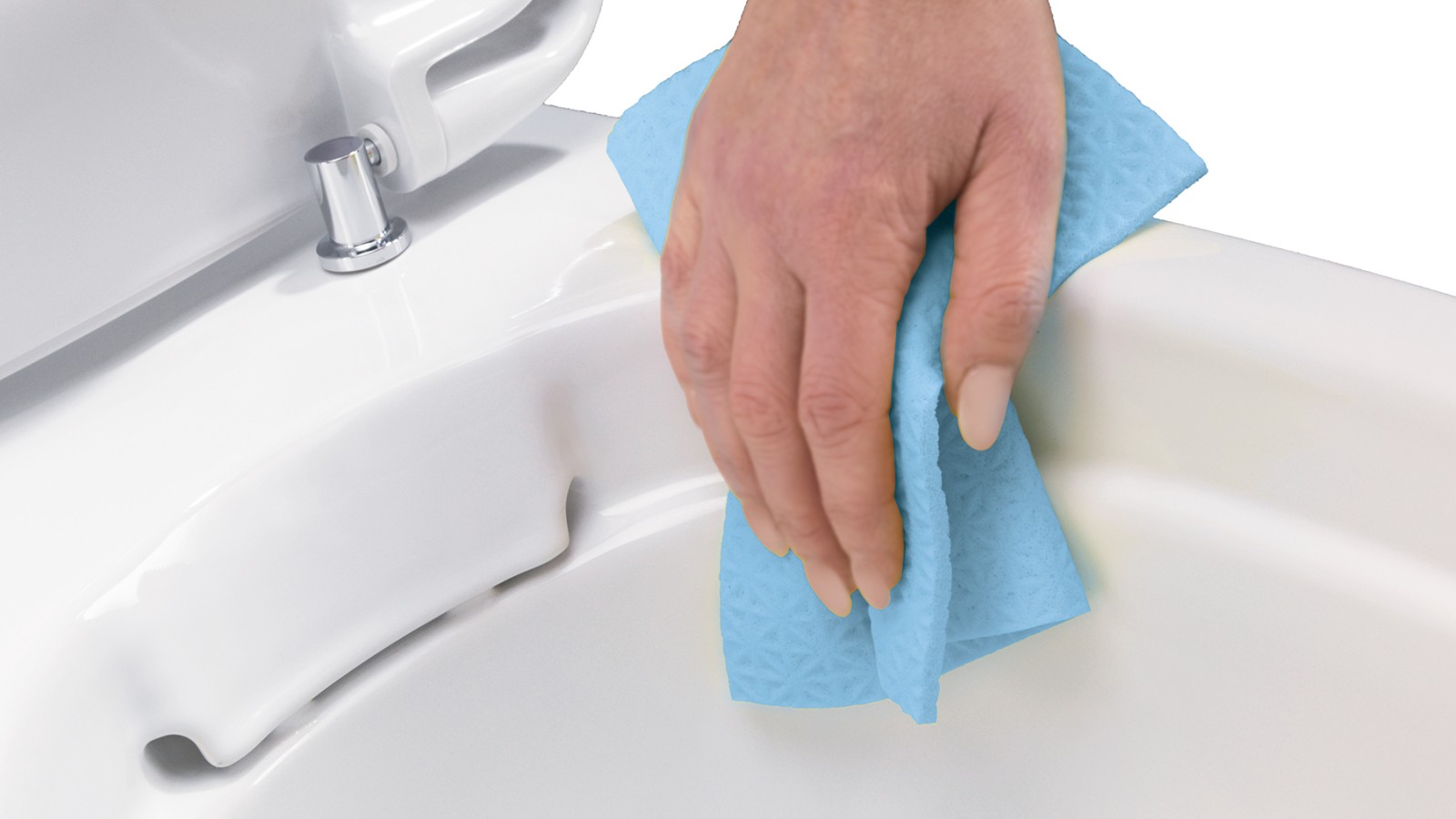 Rengöring av Rimfree® WC (© Operahus Chemnitz / Nasser Hashemi) Rengöring av Rimfree® WC (© Operahus Chemnitz / Nasser Hashemi)