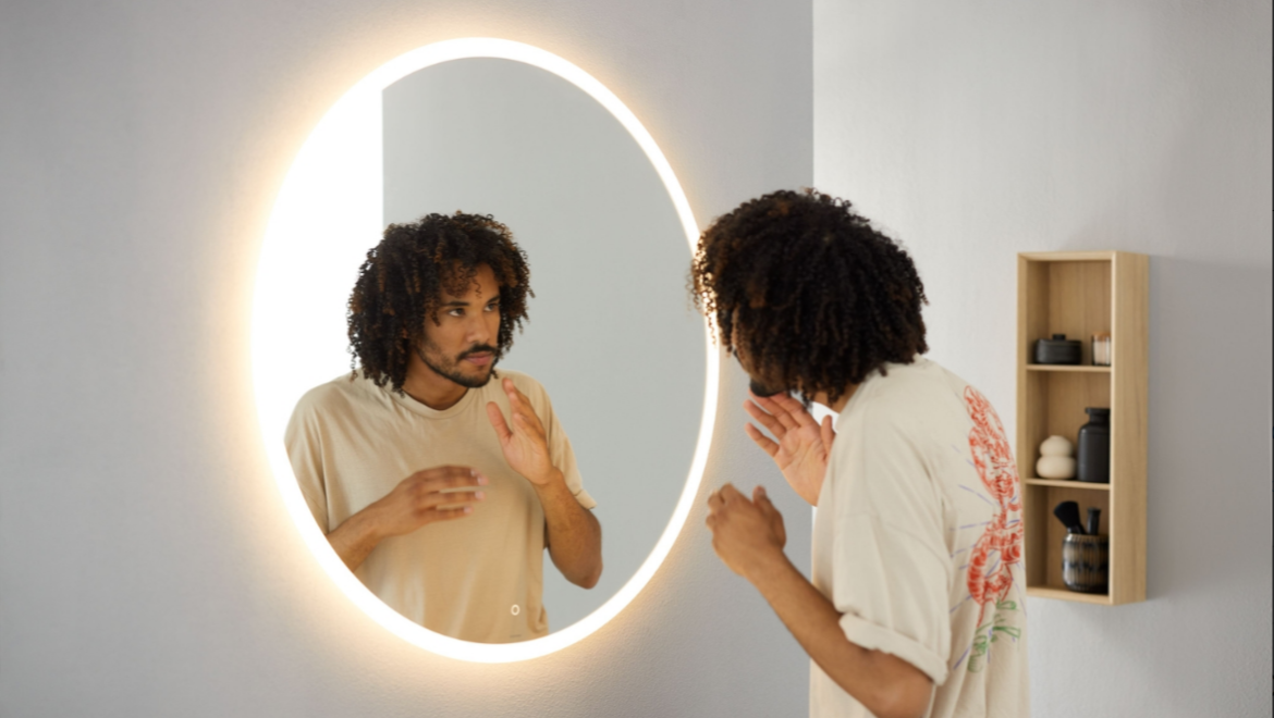 Option Round spegel 90 cm (© Geberit)