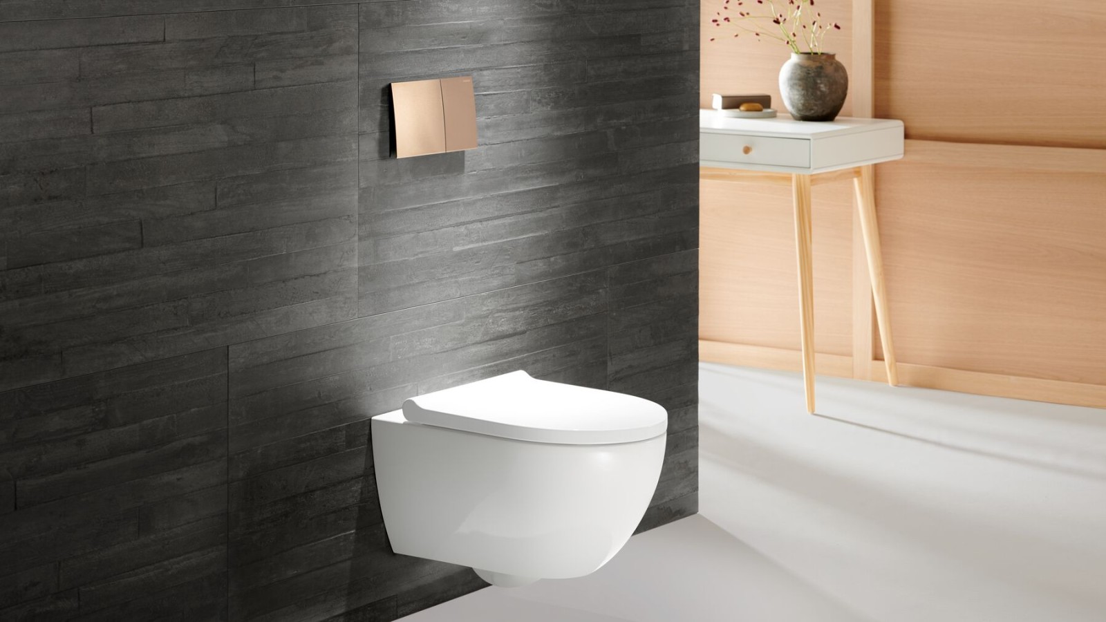Acanto WC med Turboflush och Sigma70 spolplatta (© Geberit) Acanto WC med Turboflush och Sigma70 spolplatta (© Geberit)