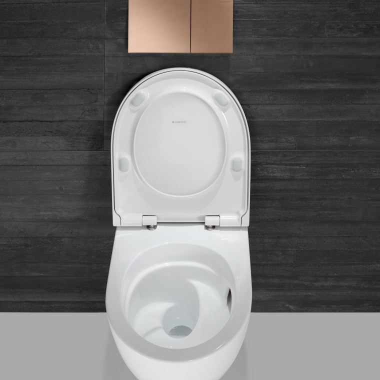 Asymmetrisk inre geometri i Acanto WC (© Geberit) Asymmetrisk inre geometri i Acanto WC (© Geberit)