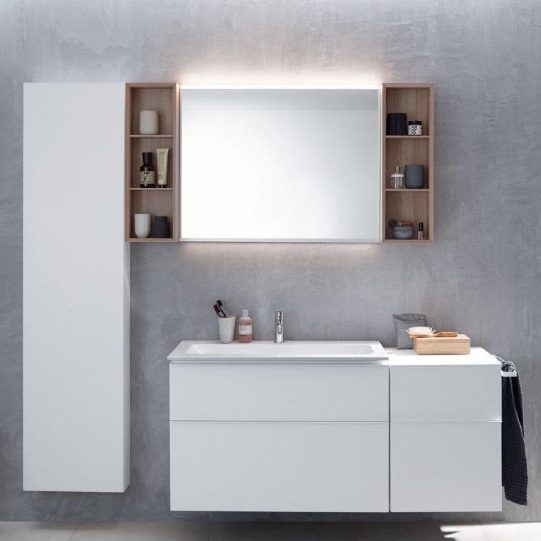 Geberit iCon underskåp med sidoskåp, högskåp och hyllor Geberit iCon underskåp med sidoskåp, högskåp och hyllor