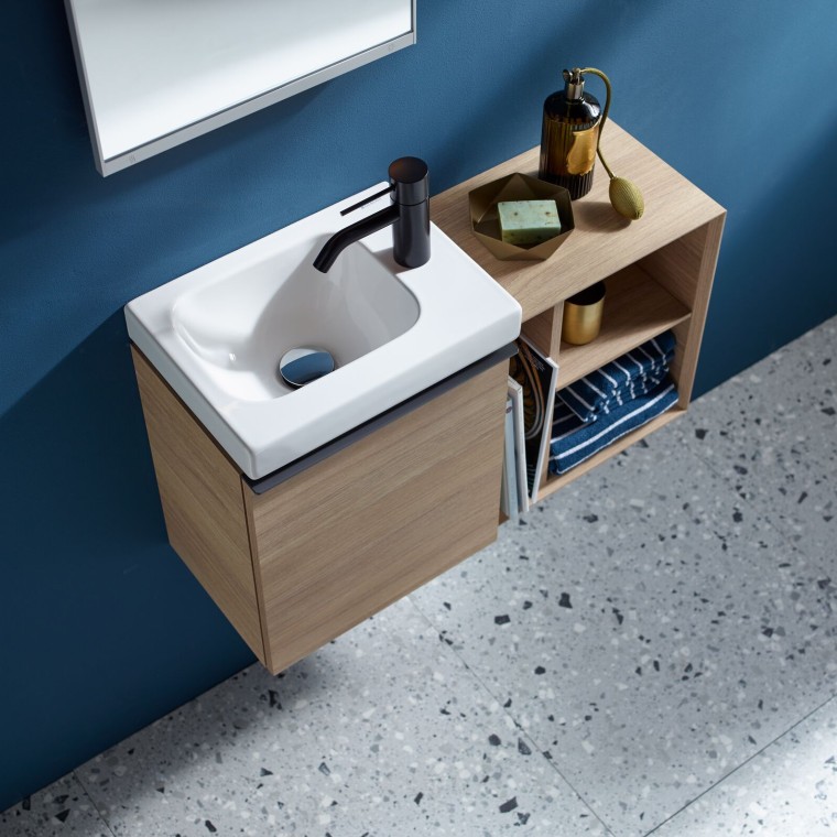 Geberit iCon handfat med underskåp för gästtoaletten Geberit iCon handfat med underskåp för gästtoaletten