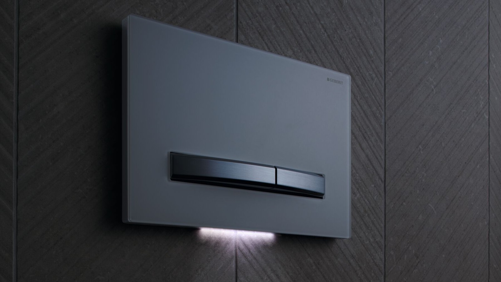 Geberit Sigma50 i vitt med orienteringsljus Geberit Sigma50 i vitt med orienteringsljus