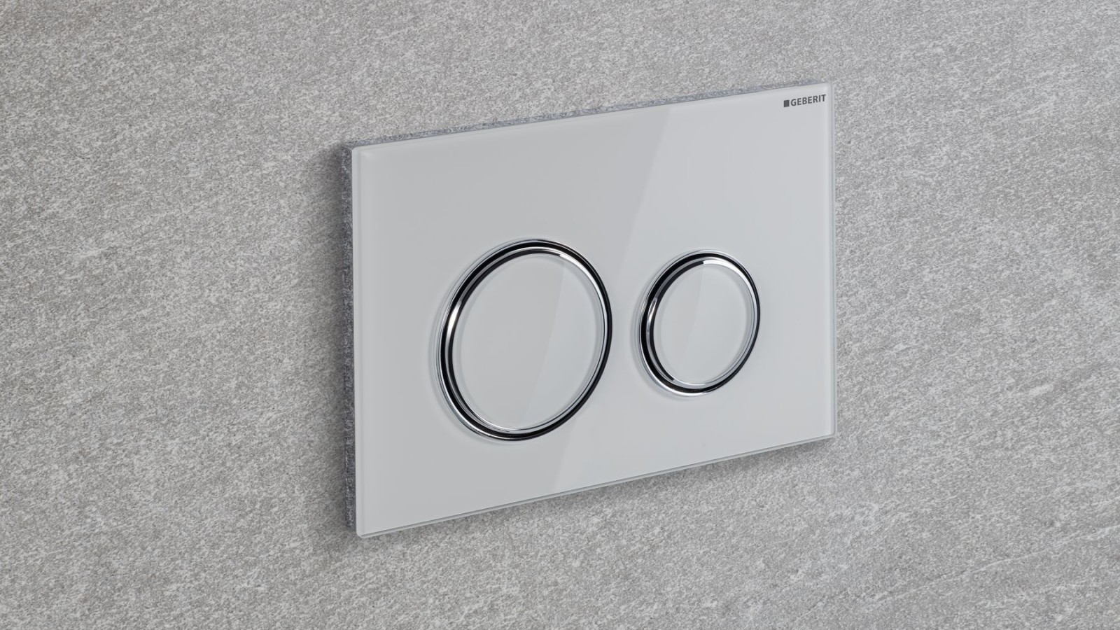 Geberit Sigma21 i vitt glas Geberit Sigma21 i vitt glas