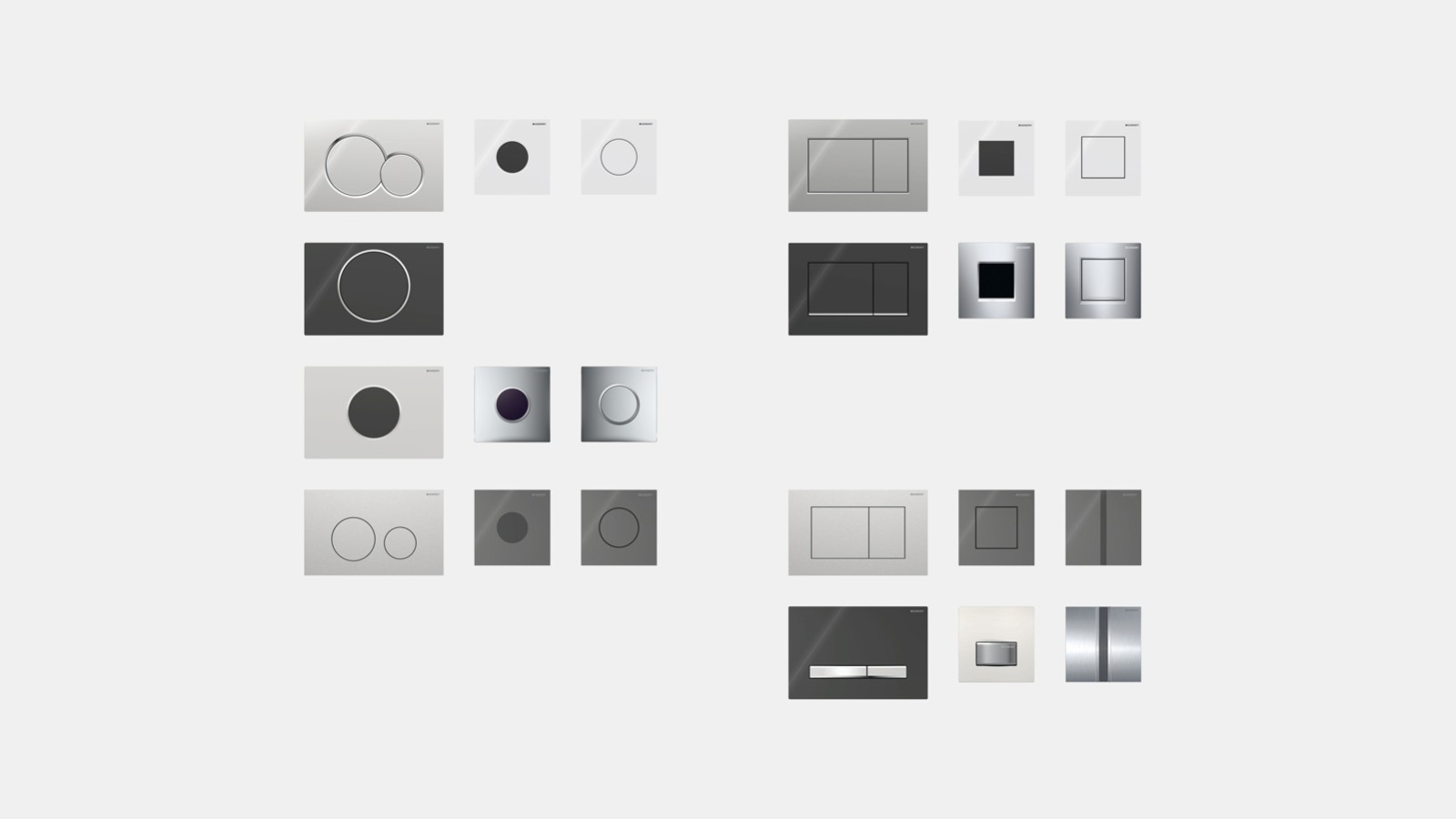 Geberit spolplattor och urinalstyrningar Geberit spolplattor och urinalstyrningar