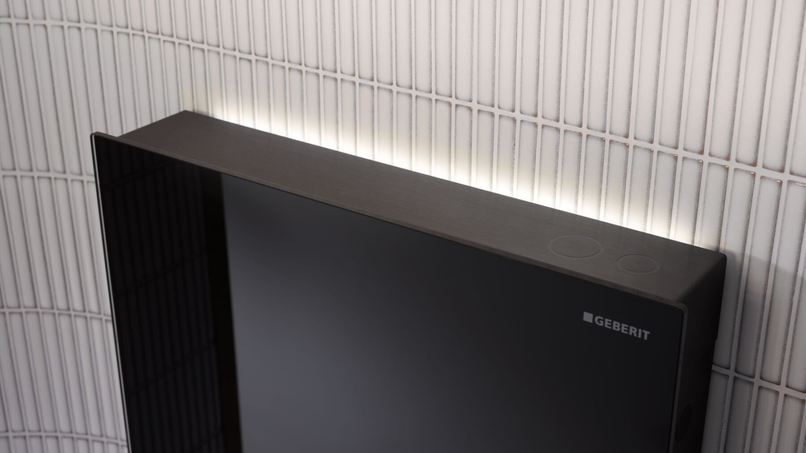 Geberit Monolith Plus med ComfortLight och svart frontbeklädnad i glas (© Geberit) Geberit Monolith Plus med ComfortLight och svart frontbeklädnad i glas (© Geberit)