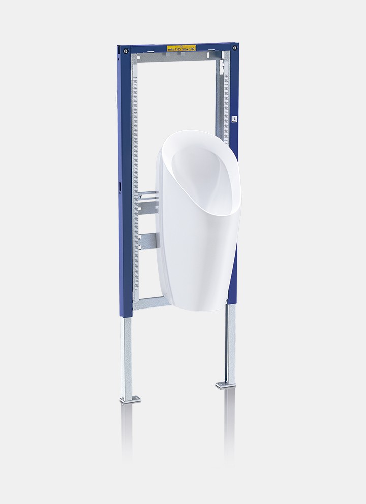 Flexibilitet i urinalen tack vare Geberit installationsram Flexibilitet i urinalen tack vare Geberit installationsram