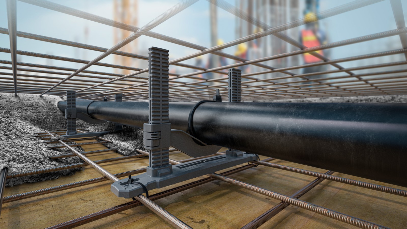 Geberit "cast in concrete" rörstöd