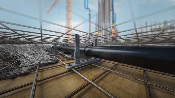 Geberit rörstöd för ingjutning i betong