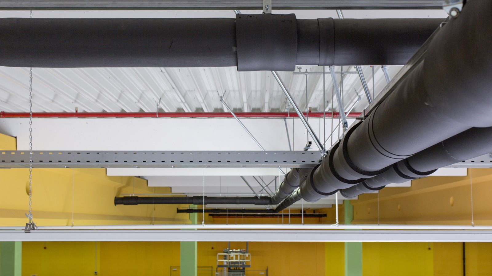 Geberit PE rörledningar i ett takavvattningssystem med Geberit Pluvia