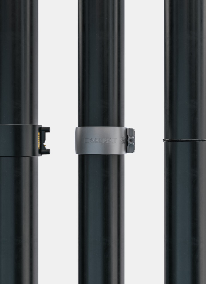 Geberit Silent-db20 kan installeras med hjälp av olika anslutningstekniker Geberit Silent-db20 kan installeras med hjälp av olika anslutningstekniker