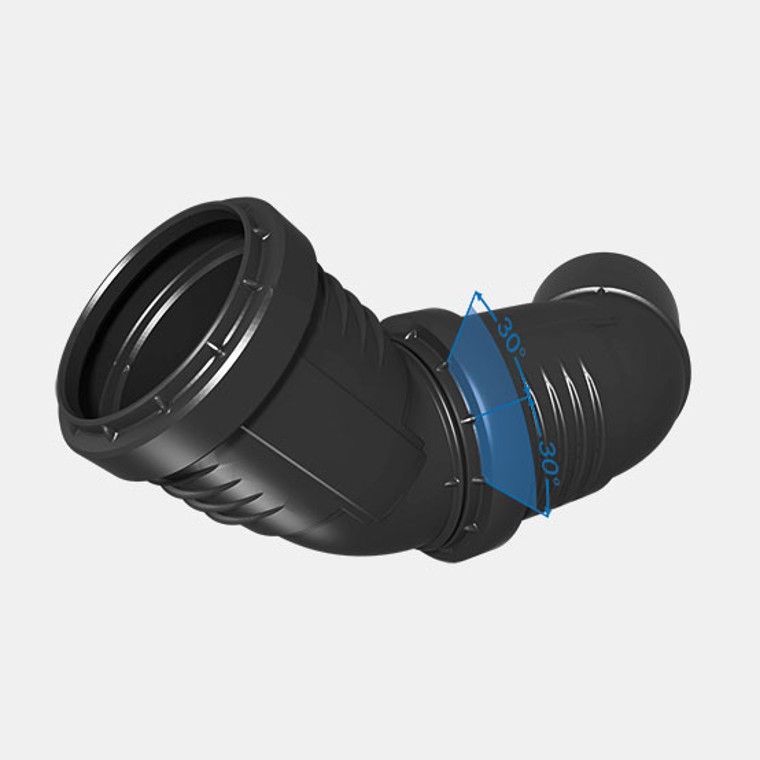 Enkel tillpassning: 30° marking på Geberit Silent-PP rördel