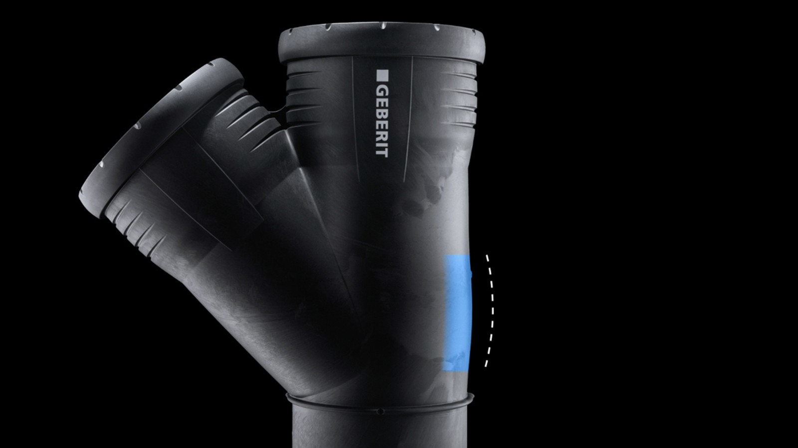 Geberit Silent-Pro avloppssystem: tjockare väggar vid belastningszoner Geberit Silent-Pro avloppssystem: tjockare väggar vid belastningszoner