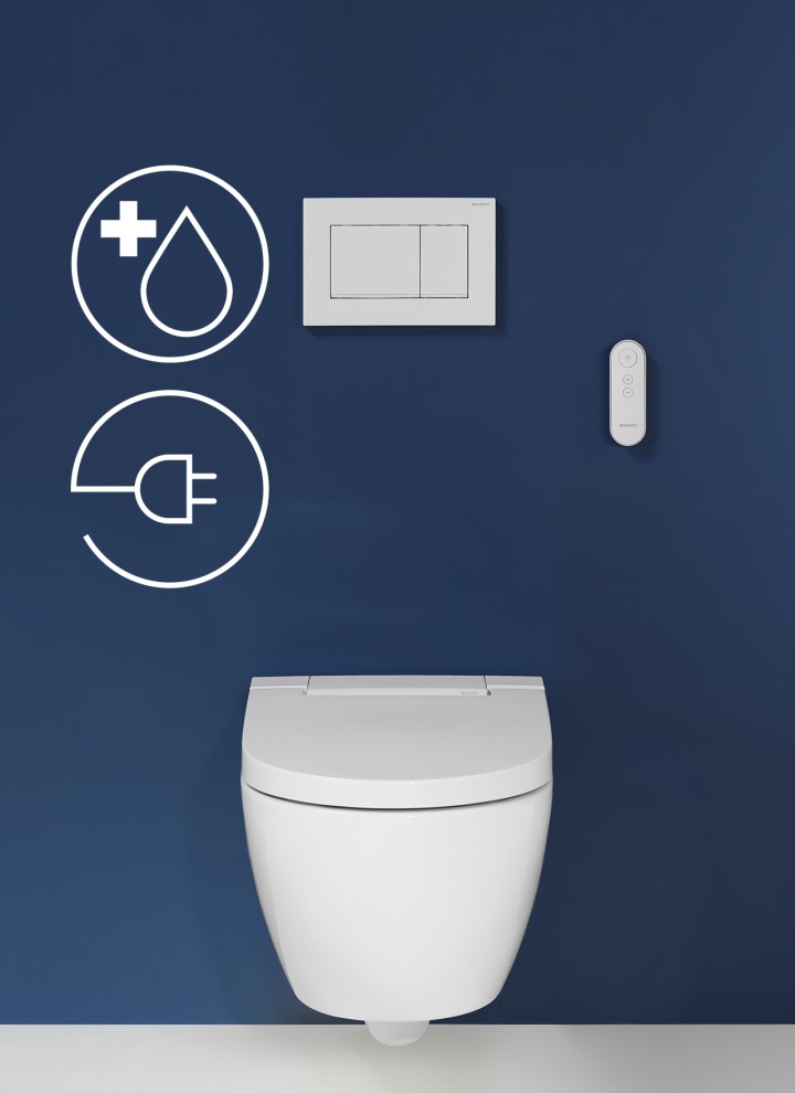 Geberit AquaClean duschtoalett kräver el- och vattenanslutning Geberit AquaClean duschtoalett kräver el- och vattenanslutning