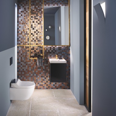 Geberit AquaClean Tuma Comfort duschtoalett med Geberit Acanto badrumsmöbler Geberit AquaClean Tuma Comfort duschtoalett med Geberit Acanto badrumsmöbler