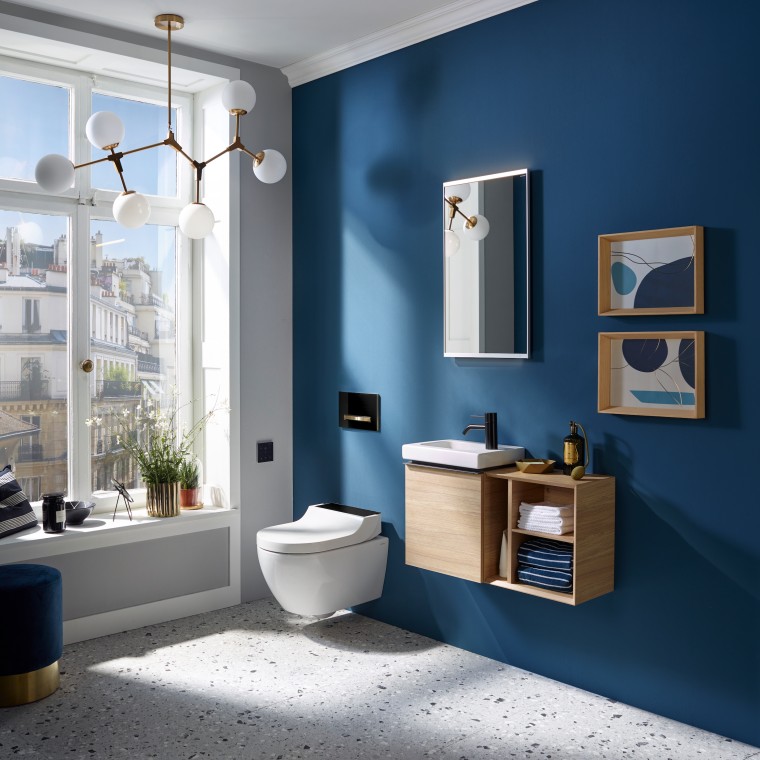 Geberit AquaClean Tuma duschtoalett med Geberit iCon badrumsmöbler Geberit AquaClean Tuma duschtoalett med Geberit iCon badrumsmöbler