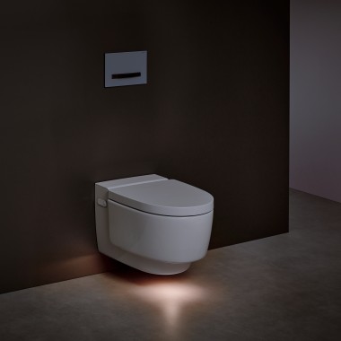 Geberit AquaClean Mera duschtoalett med orienteringsljus Geberit AquaClean Mera duschtoalett med orienteringsljus