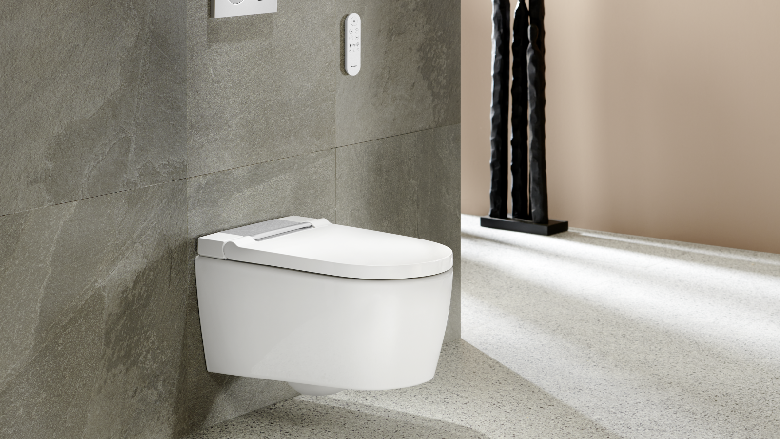 Geberit AquaClean Sela i vitt med Sigma20 spolplatta