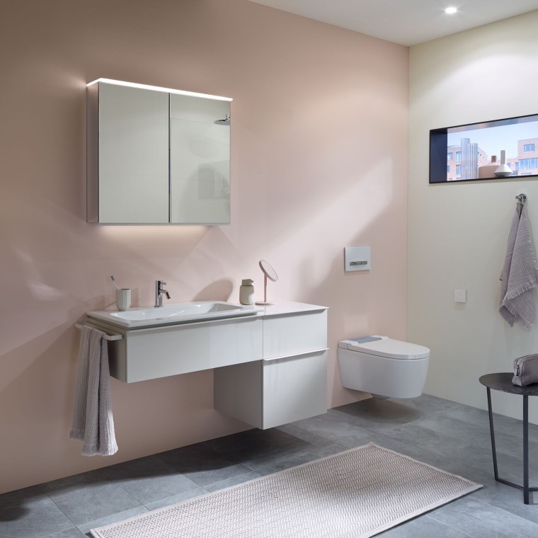 Geberit iCon badrumsmöbler med Geberit AquaClean duschtoalett