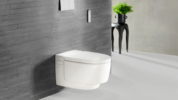 Geberit AquaClean Mera i vitt med Sigma70 spolplatta
