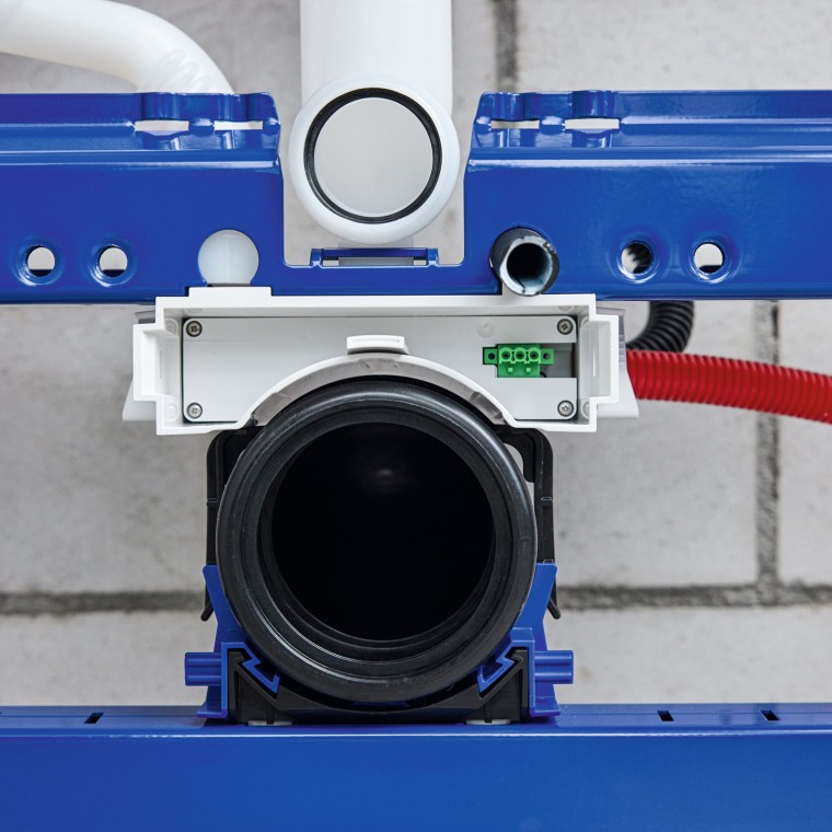 Geberit Power & Connect box under installation Geberit Power & Connect box under installation