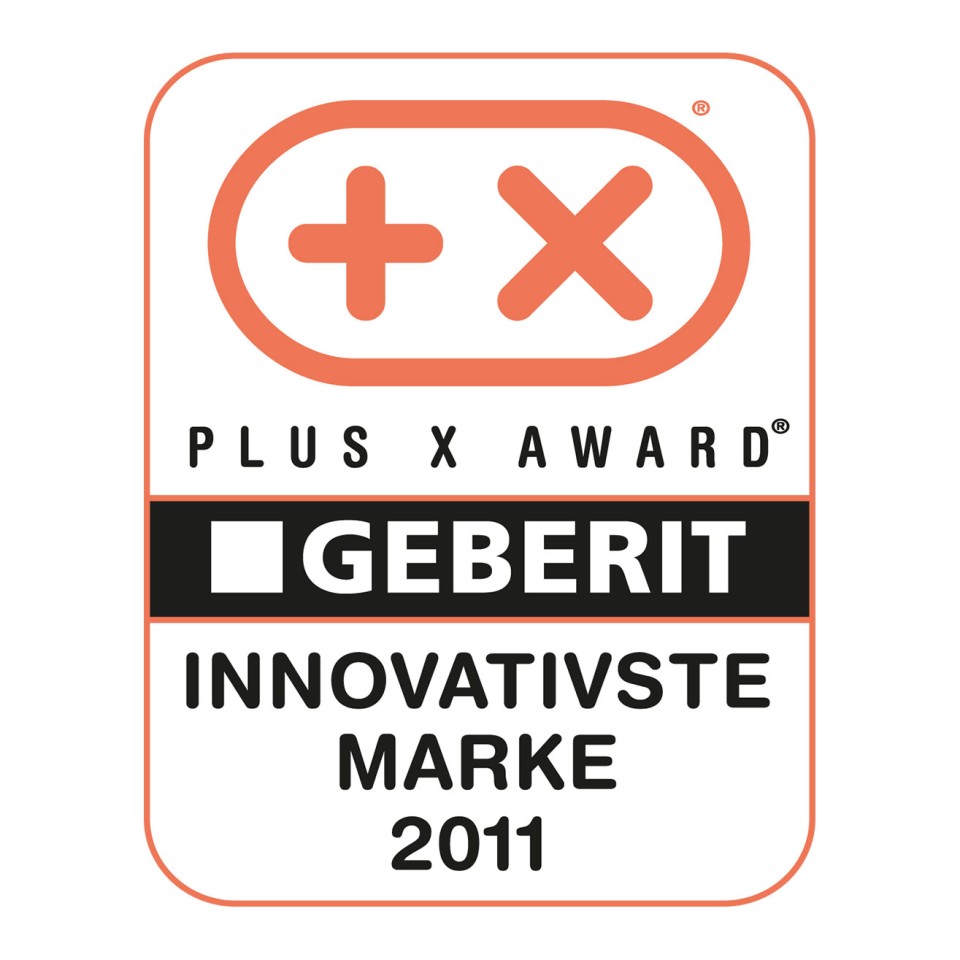 Plus X utmärkelse för Geberit som det mest innovativa varumärket
