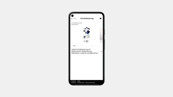Geberit produktidentifierare för urinalstyrning Geberit produktidentifierare för urinalstyrning