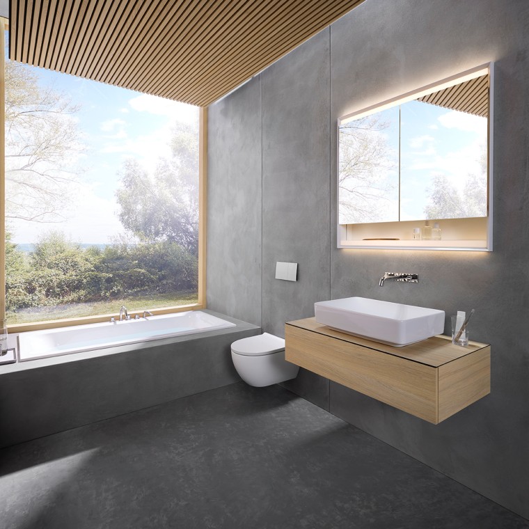 Designtävlingen 6x6 vinnande badrumsdesign "Serenity" (© Geberit) Designtävlingen 6x6 vinnande badrumsdesign "Serenity" (© Geberit)