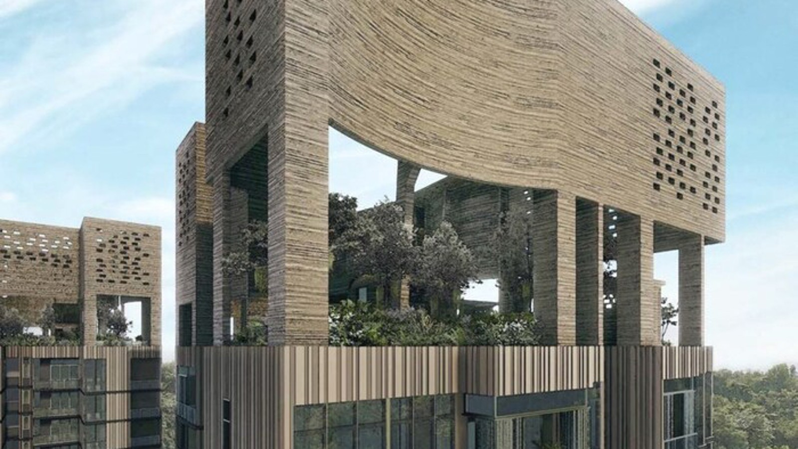 "Secret Gardens" växer på toppen av de tornen på Martin Modern-området (© Darren Soh) "Secret Gardens" växer på toppen av de tornen på Martin Modern-området (© Darren Soh)