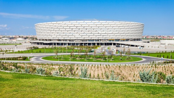 Baku Olympiastadion, Baku, Azerbajdzjan (© Andrey Khrobostov / Alamy Stock Photo)