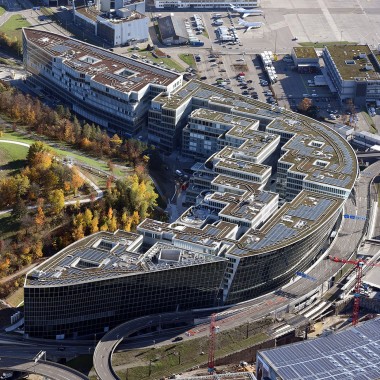 The Circle i Zürich från ett fågelperspektiv (© Flughafen Zürich AG)