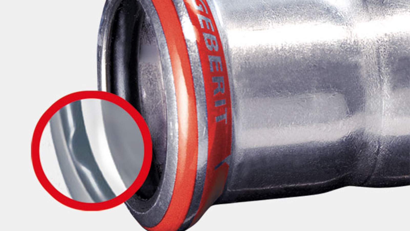 Geberit Mapress O-ring i Elförzinkat stål med röd pressindikator Geberit Mapress O-ring i Elförzinkat stål med röd pressindikator