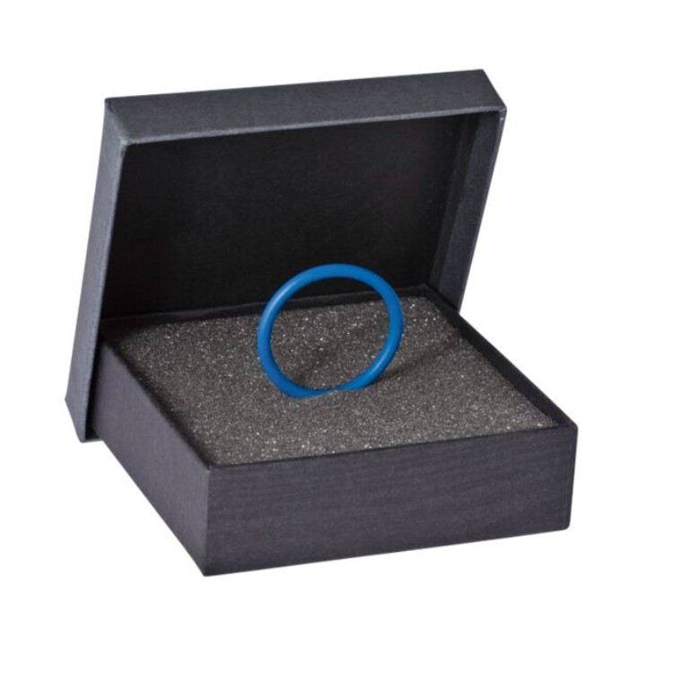 Blå profilerad o-ring i låda Blå profilerad o-ring i låda