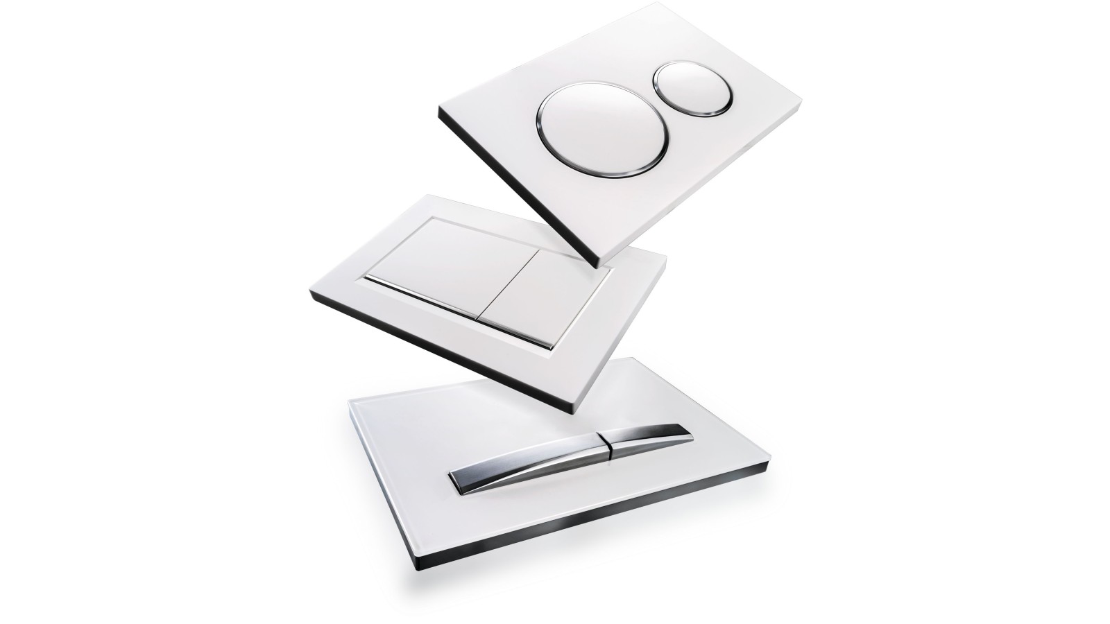 Vita Geberit Sigma spolplattor i olika design Vita Geberit Sigma spolplattor i olika design