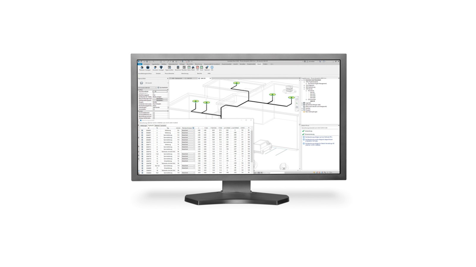 Skärmdump av en Pluvia beräkning Skärmdump av en Pluvia beräkning