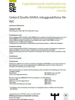 Typgodkännande Duofix Sawa Typgodkännande Duofix Sawa