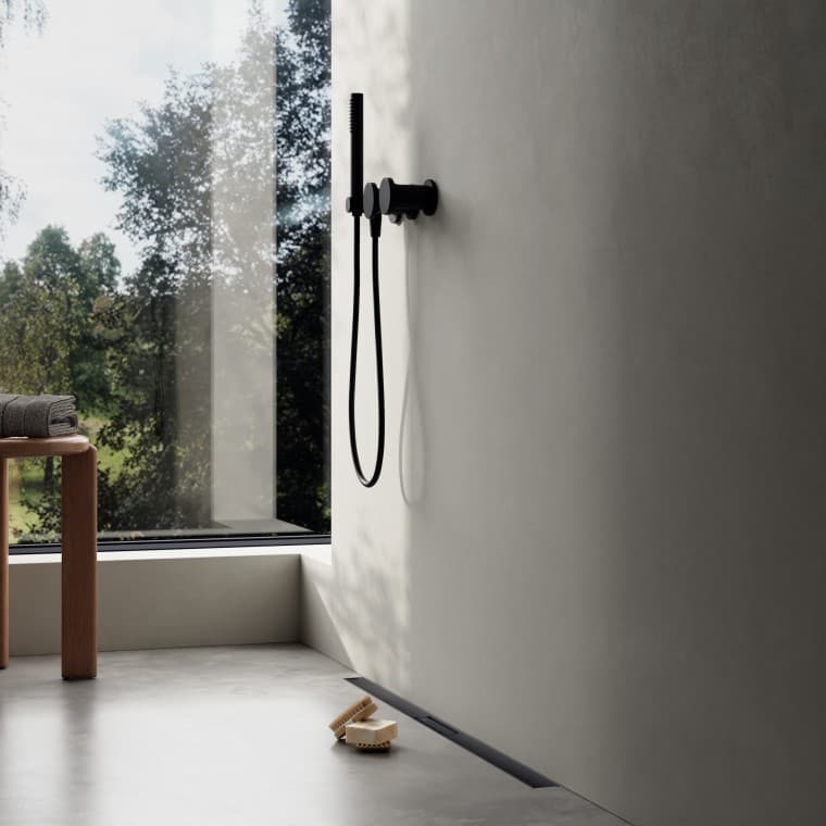 Ett modernt badrum med CleanLine golvavlopp Ett modernt badrum med CleanLine golvavlopp