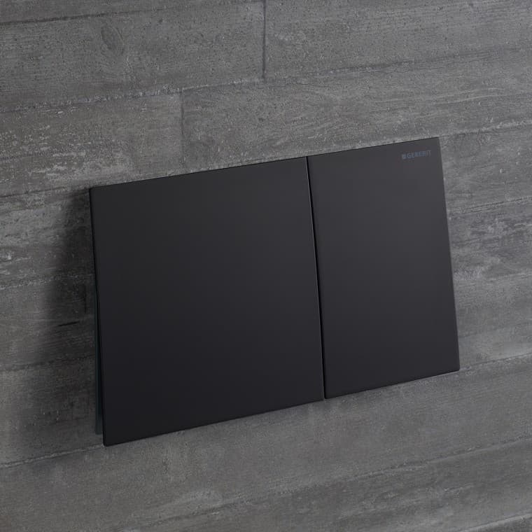 Sigma70 spolplatta i svart matt (© Geberit) Sigma70 spolplatta i svart matt (© Geberit)