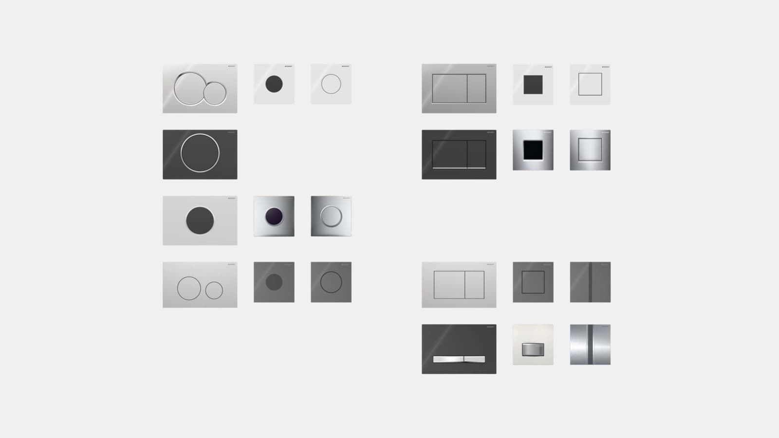 Geberit spolplattor och urinalstyrningar Geberit spolplattor och urinalstyrningar