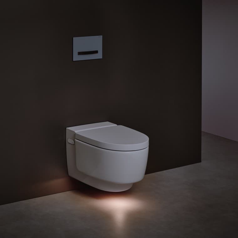 Geberit AquaClean Mera Comfort duschtoalett med orienteringsljus Geberit AquaClean Mera Comfort duschtoalett med orienteringsljus