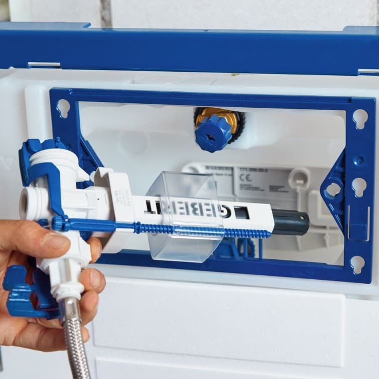 Den kompakta Geberit Typ 383 påfyllningsventil Den kompakta Geberit Typ 383 påfyllningsventil