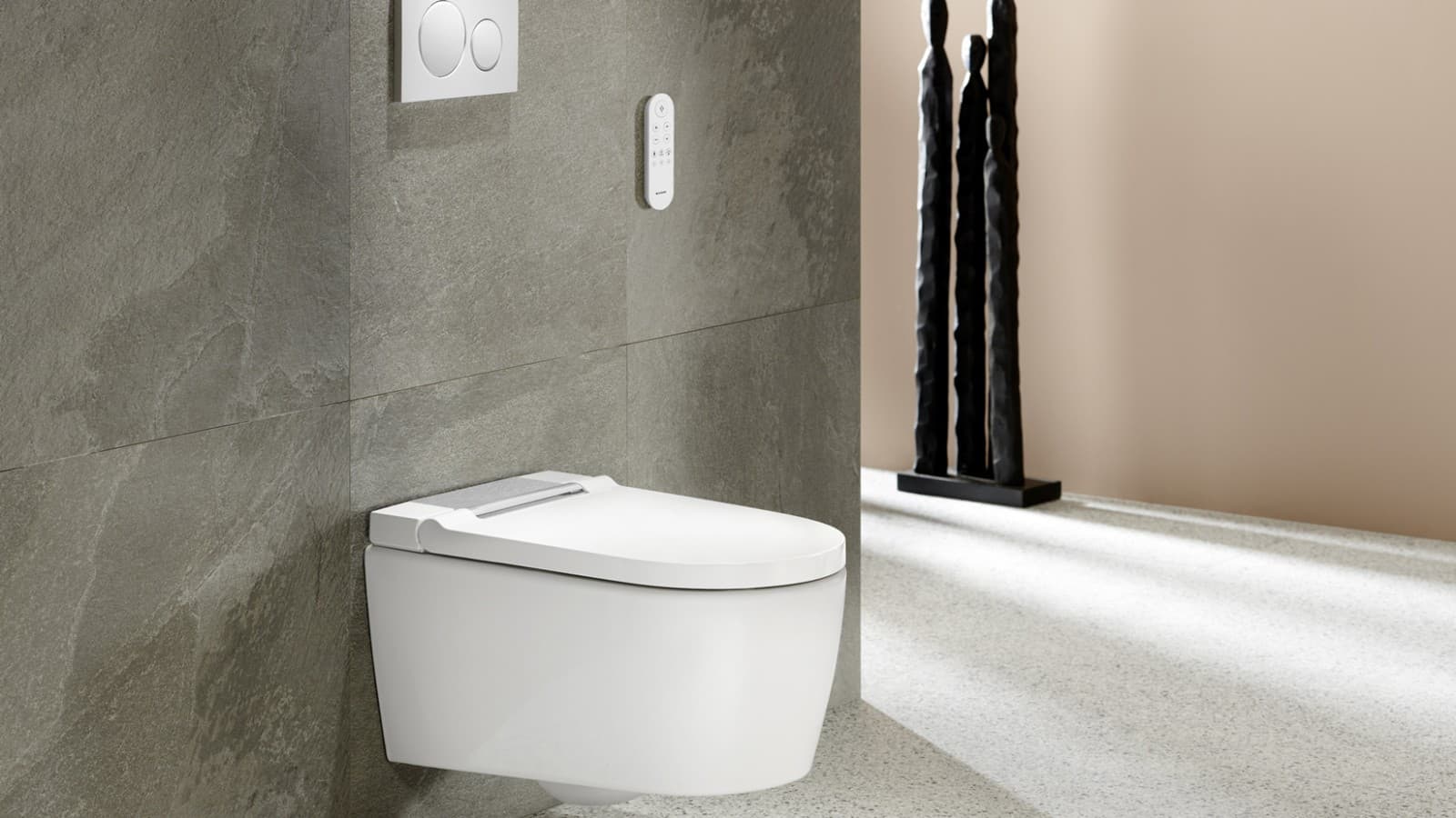 Geberit AquaClean Sela i vitt med Sigma20 spolplatta Geberit AquaClean Sela i vitt med Sigma20 spolplatta