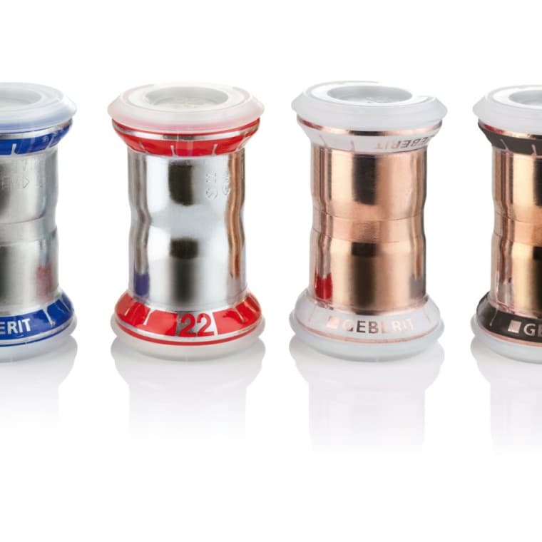 Geberit Mapress rördelar i olika material med skyddskåpa Geberit Mapress rördelar i olika material med skyddskåpa