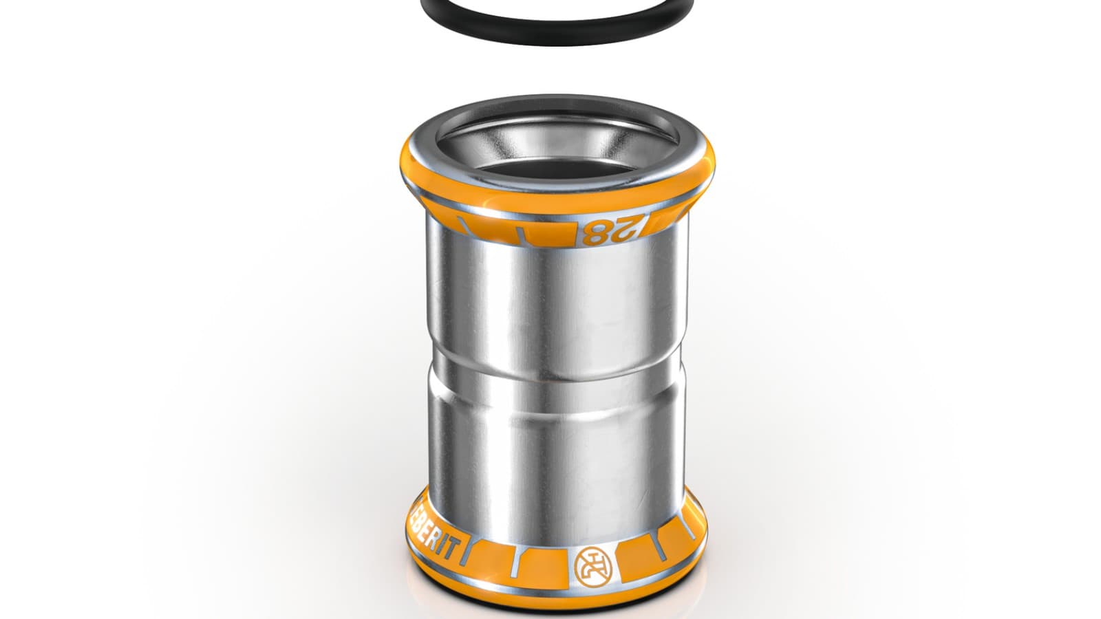 Geberit Mapress Therm rördel med orange pressindikator Geberit Mapress Therm rördel med orange pressindikator