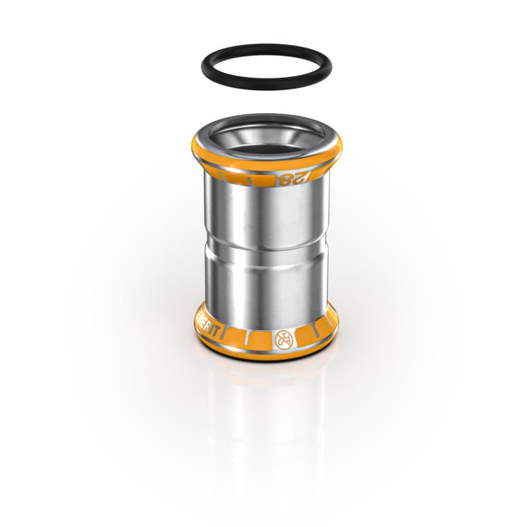 Orangefärgad pressindikator på Mapress Therm Orangefärgad pressindikator på Mapress Therm