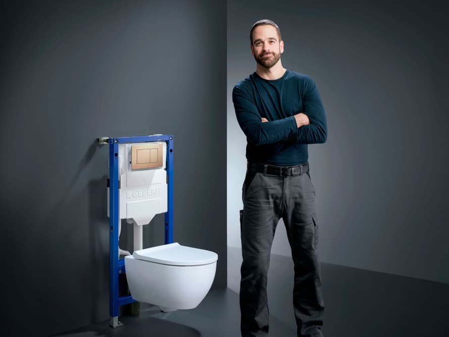 Installatör bredvid Geberit WC-system Installatör bredvid Geberit WC-system