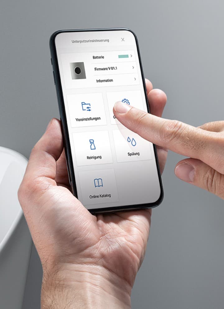 Geberit Control app styr sanitära installationer Geberit Control app styr sanitära installationer